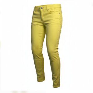 Rue21 Juniors Jeans Size 5/6 Neon Yellow Green Tapered Leg NWOT
